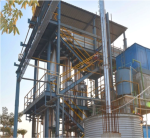 Falling fall evaporator